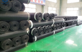 Polyester Biaxial Geogrid fabric for road construction in Uzbekistan