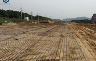 Steel Plastic Geogrid for Road Construction Porject in Australia
