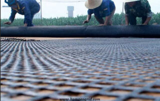 Warp Knitted Polyester Geogrid Fabric for Highway in Thailand