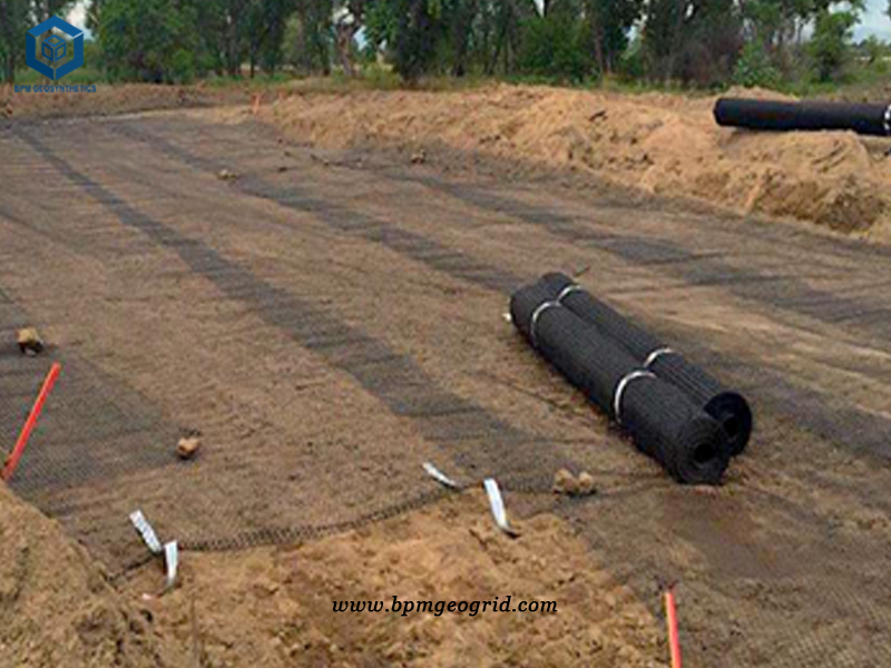 HDPE Biaxial Geogrid used in Highway Foundation Projects in Peru